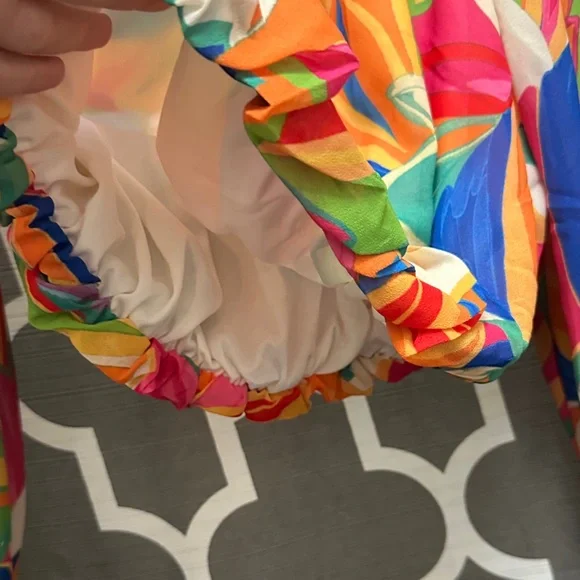 Flying Tomato Multicolor Off-Shoulder Blouse - Picture 3 of 4